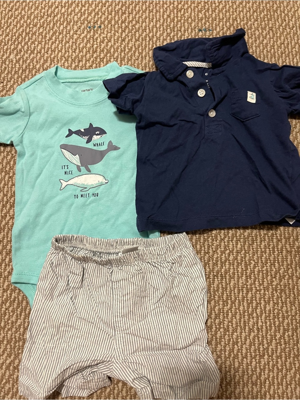 Boys 12m carters 3 piece set